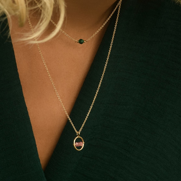 Collier Cosmos - Tourmaline Rose